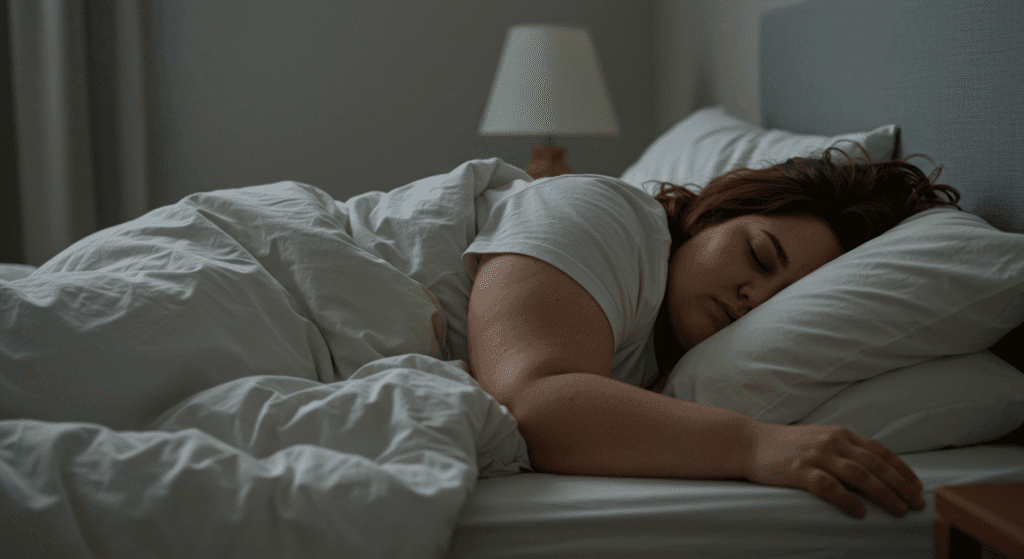 Overweight Woman Sleeping