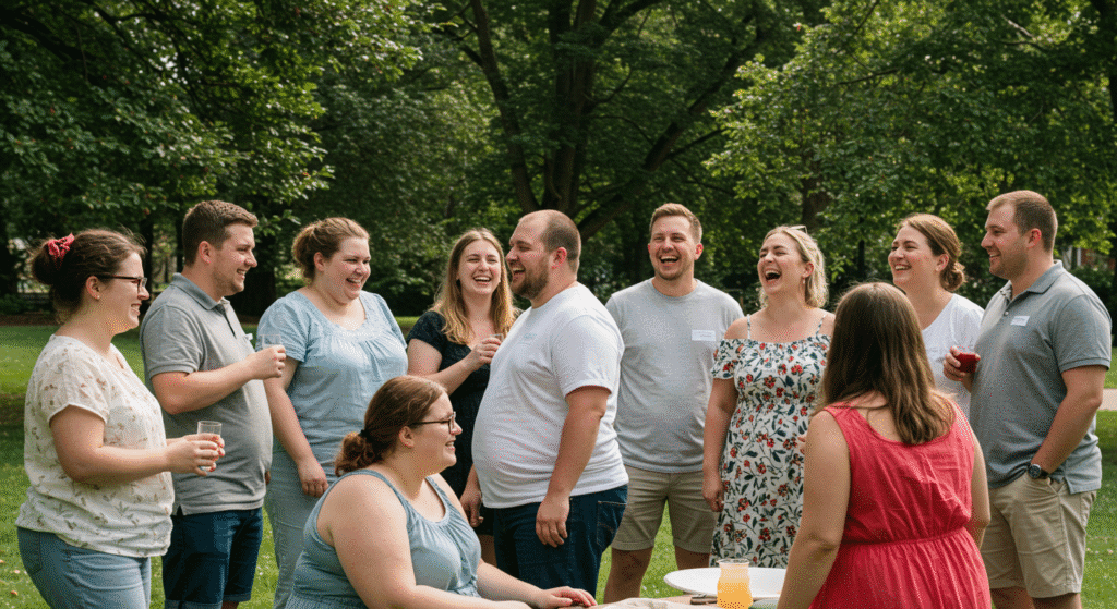 Overweight People Talking