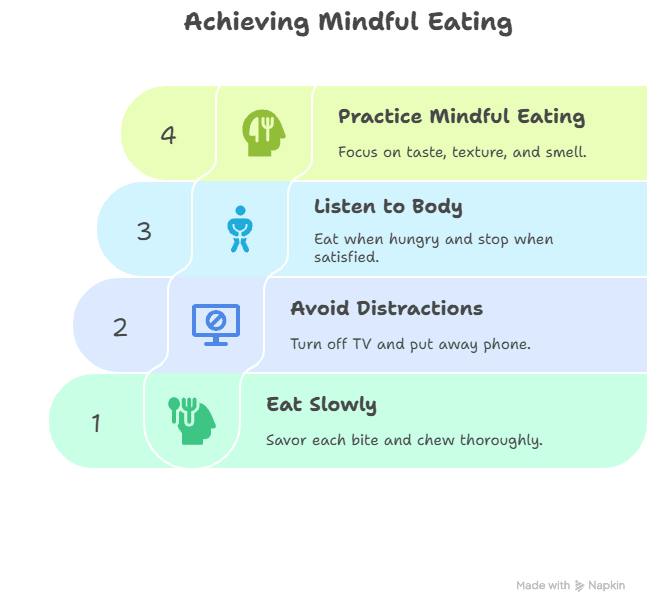 Infographic About Practicing Mindful Eating Habits While Dieting