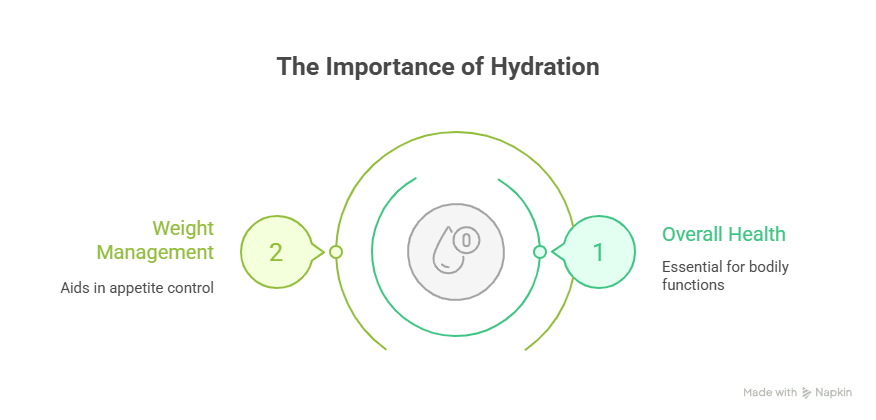 Infographic on Hydration and Drinking Enough Water While Dieting