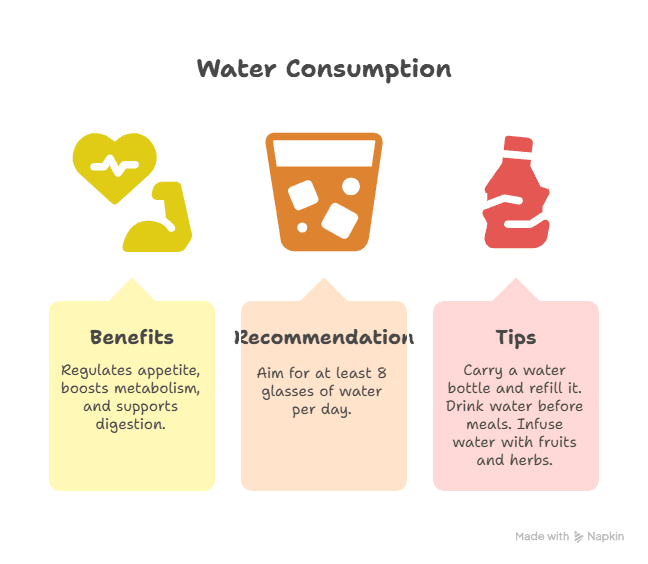 Infographic About Hydration While Dieting for Weight Loss