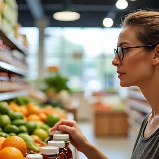 Woman Shopping for Vitamins