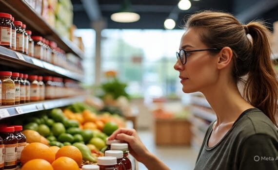 Woman Shopping for Vitamins